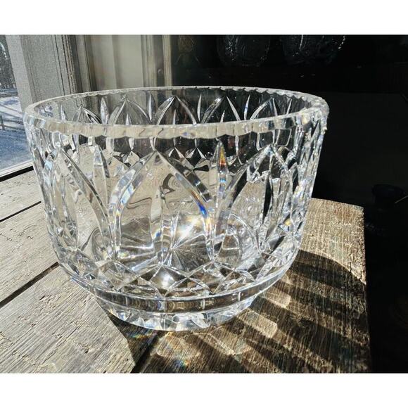 Vintage Astor Crystal Bowl Round Clear Glass Centerpiece - Picture 7 of 16